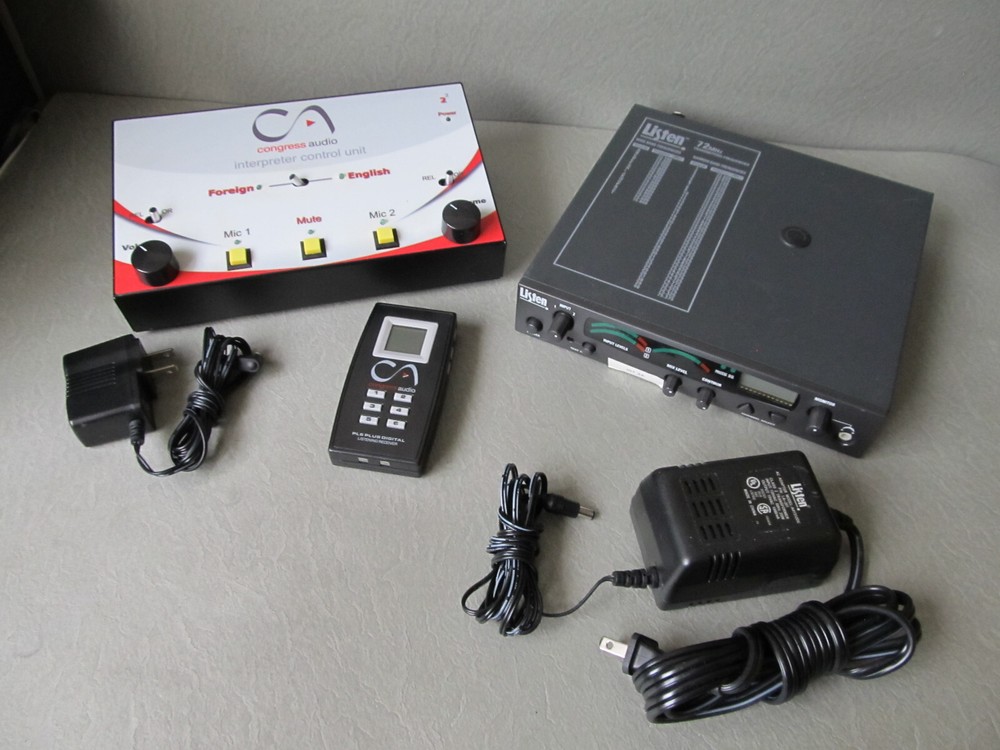 Congress Audio Interpreter Control Panel w/LT-800 Transmitter & 3x PL6 Receivers