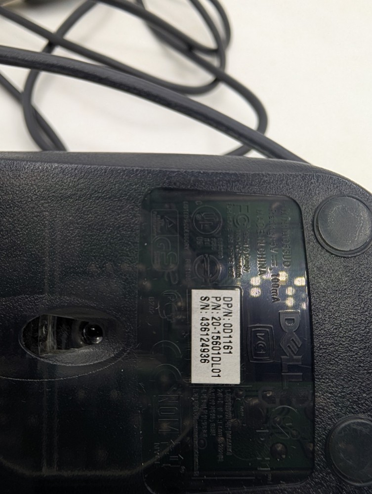 Vintage Dell Mouse MO56UO USB Grey black READ