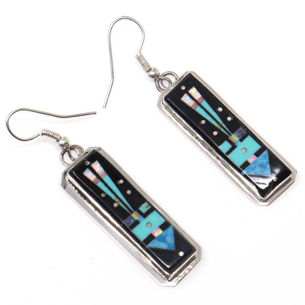 Micro Inlay Yei Earrings by Gilbert Smith