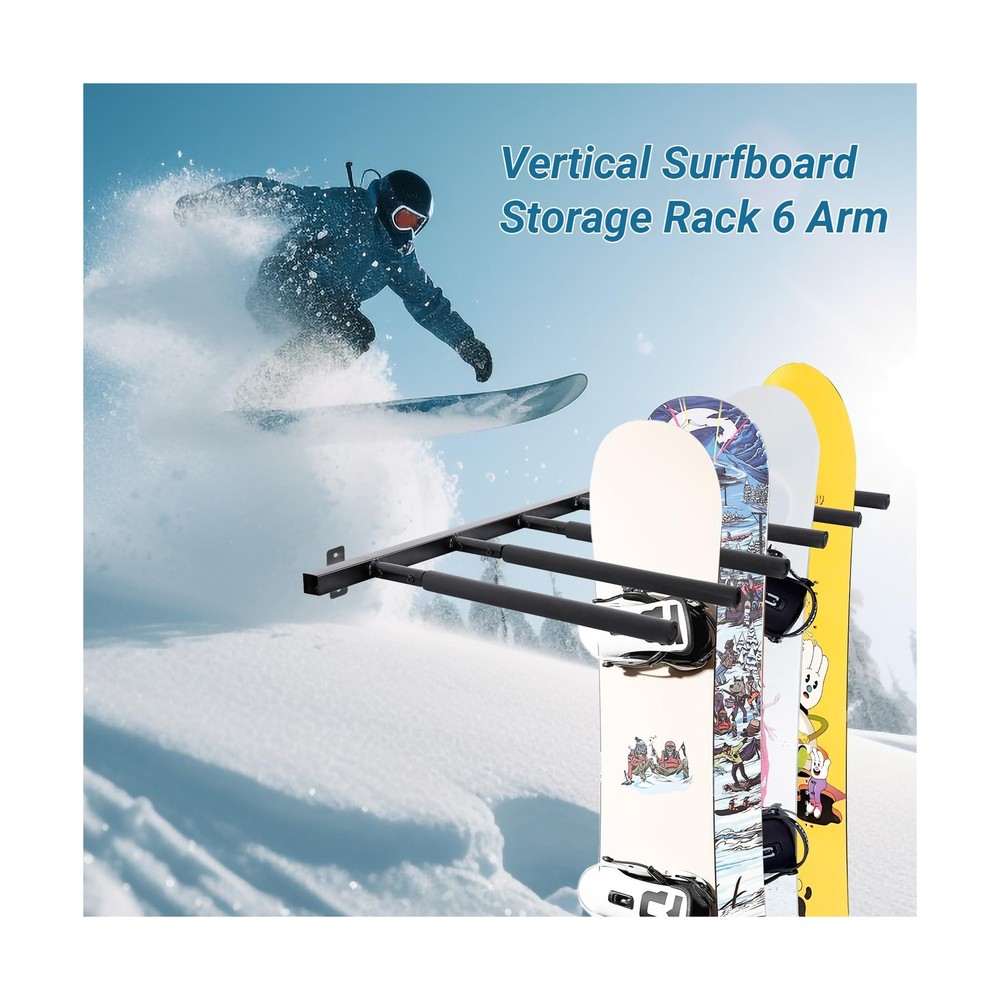 Vertical/Horizontal Surfboard Rack, Surfboard Wall Mount Display, Surfboard W...