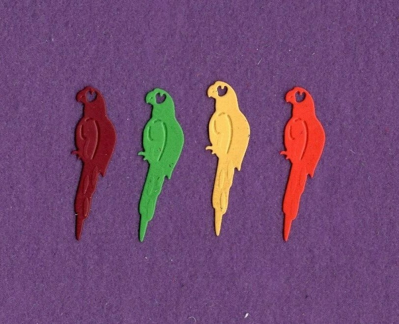 PARROT# 2 bird die cuts scrapbook cards
