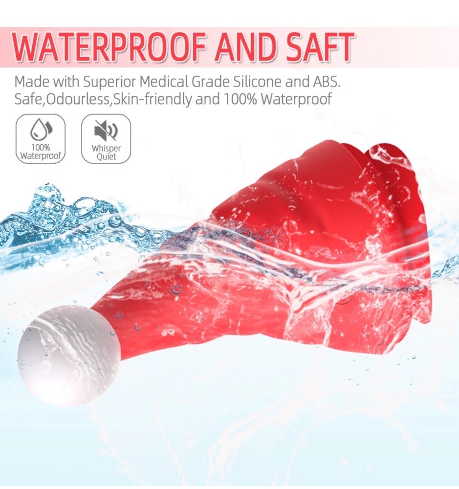 Santa Hat 10 Mode Double Ended Rolling Bead Magical Vibrating Butt Plug Dildo