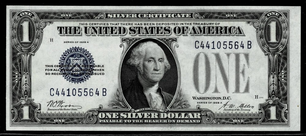1928-A $1 SILVER CERTIFICATE NOTE~CRISP UNCIRCULATED