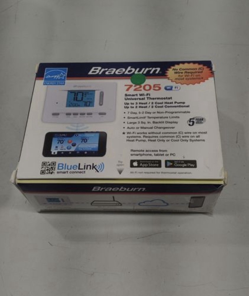 Braeburn 7205 Digital Programmable Wi-Fi Thermostat,
