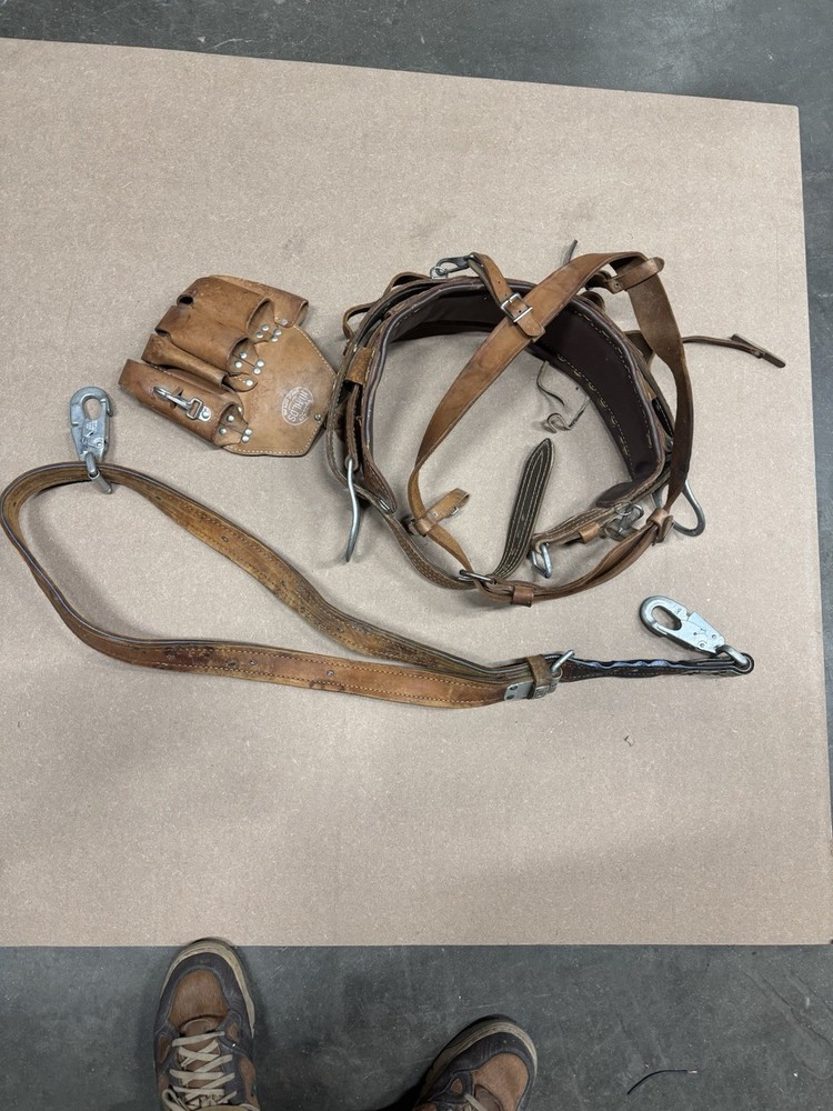 Bashlin Climbing Belt Harness Size D26  Bashlin Bag Strap Lineman Arborist Tree