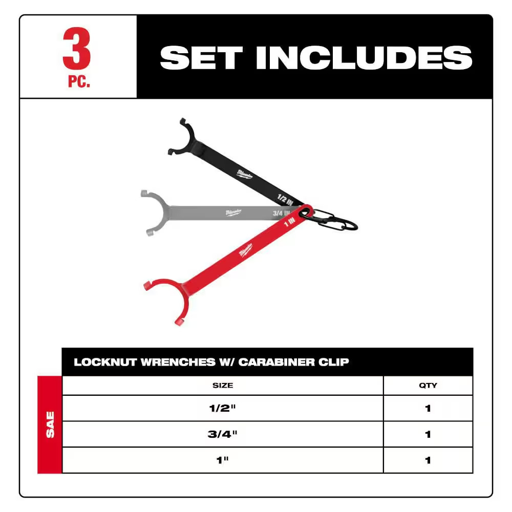 Locknut Wrench Set (3-Piece)