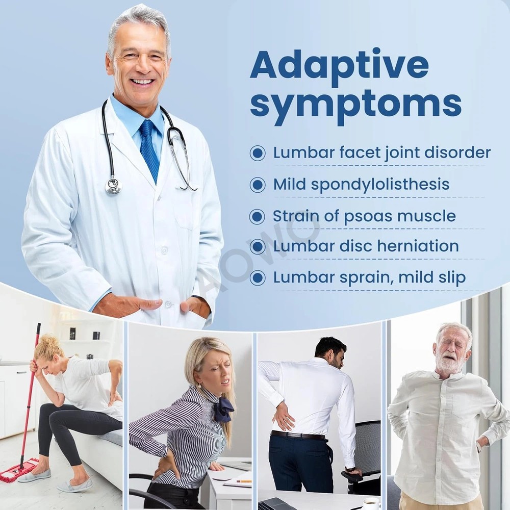 Adjustable Lumbar Traction Belt Spinal Decompression Device Back Brace Sciatica