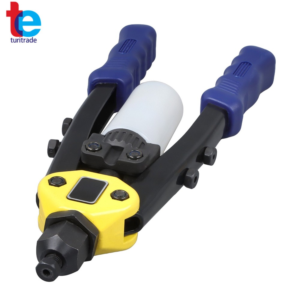 Multi-purpose 1/4 Pop Rivet Gun Kit 210Pcs Blind Rivets 13" Hand Riveter Tool