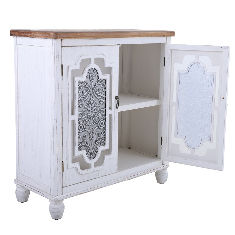 Accent Storage Cabinet 2 Doors Decorative Cabinet Buffet & Sideboard White