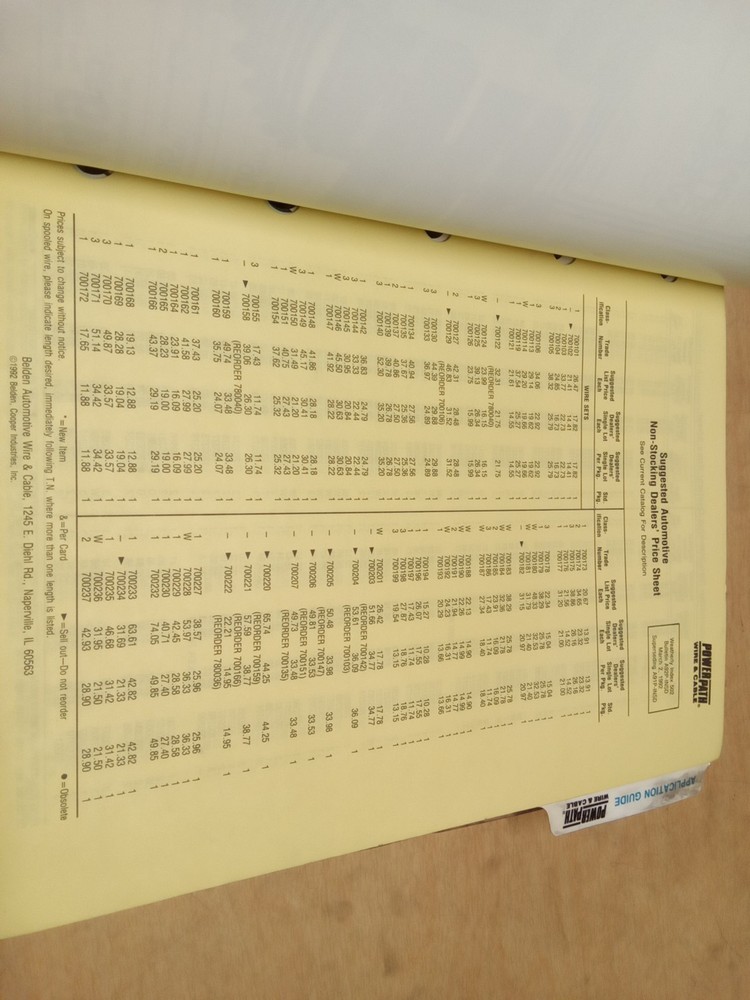 PowerPath Wire & Cable Catalog TD91-91P / Wagner Lamp And Flasher Application...