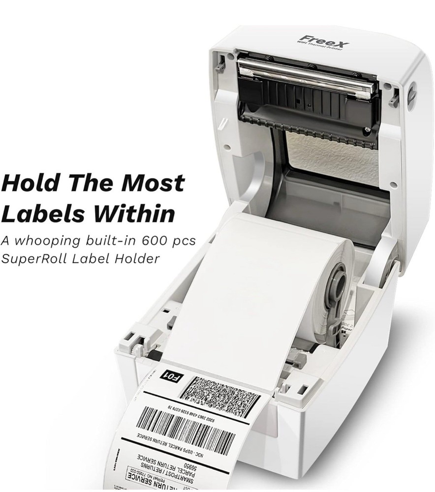 WiFi Thermal Label Printer 4x6 | USB + Wireless | Shipping Labels | Windows/Mac
