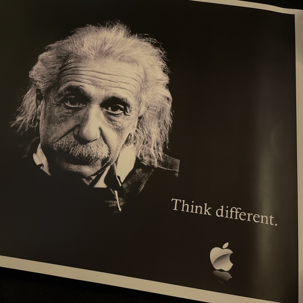 Vintage Apple 17x11 Think Different Poster Albert Einstein Unknown Version