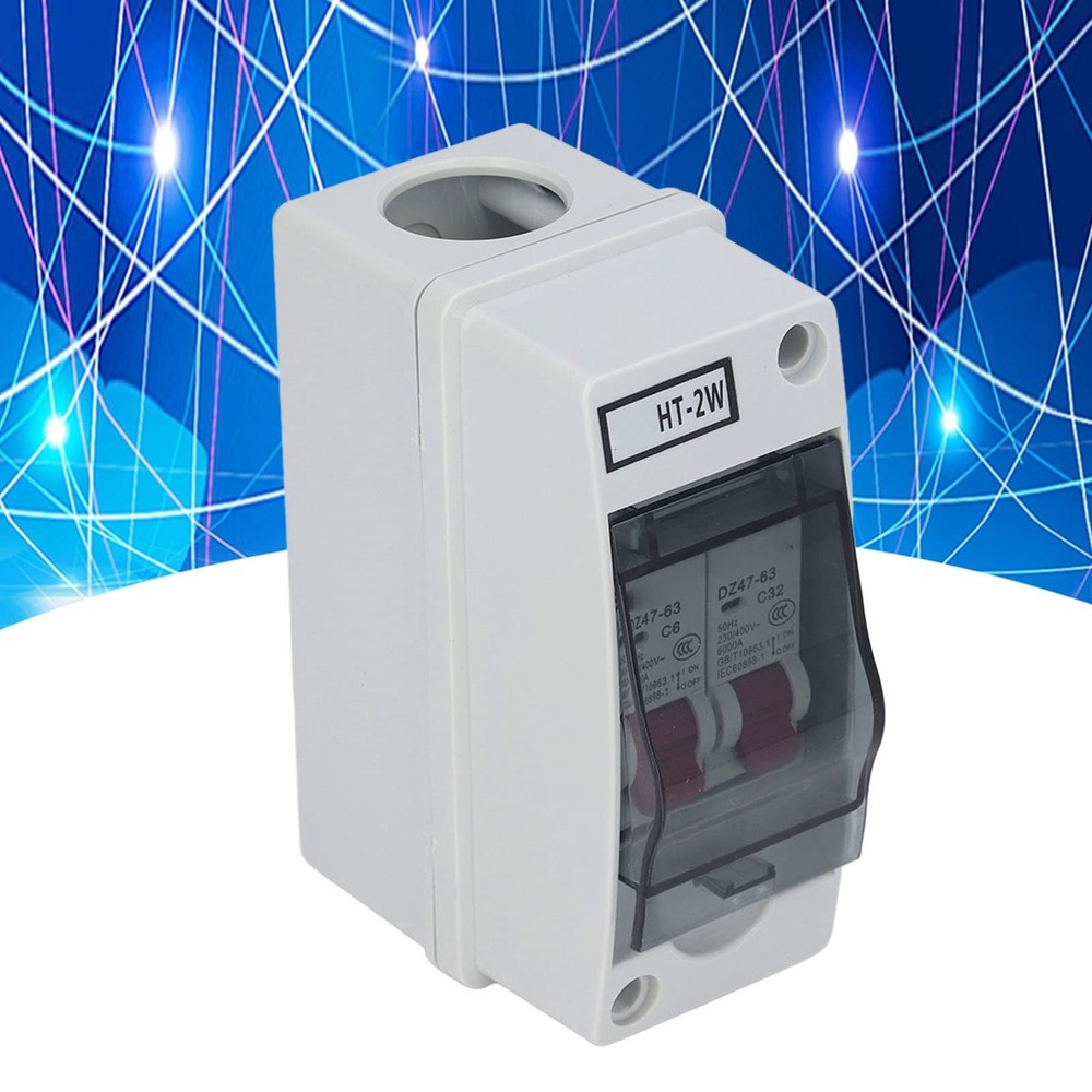 2 Way Distribution Box Circuit Breakers with Waterproof Distribution Case Dis...