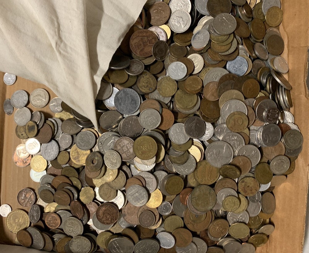 Bulk Mixed Foreign World Coins Lot 2 Lb Pound