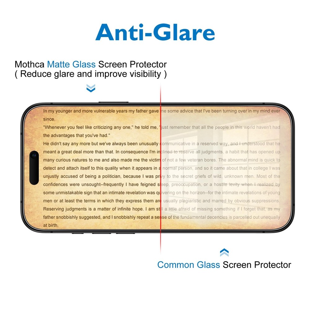2 Pack Matte Glass Screen Protector for iPhone 16 Pro Max[6.9 inch] + 2 Pack ...
