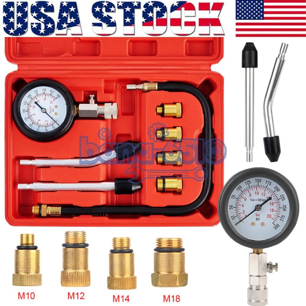 Petrol Engine Cylinder Compression Tester Kit for Automotive Motorcycle Tool Kit