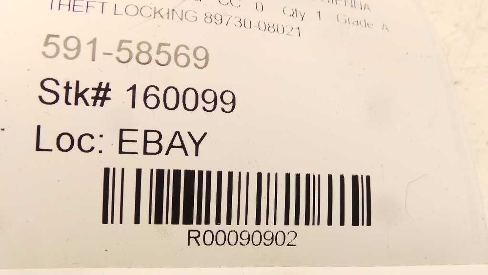 99-00 TOYOTA SIENNA THEFT-LOCKING SECURITY CONTROL MODULE ECM ASSEMBLY