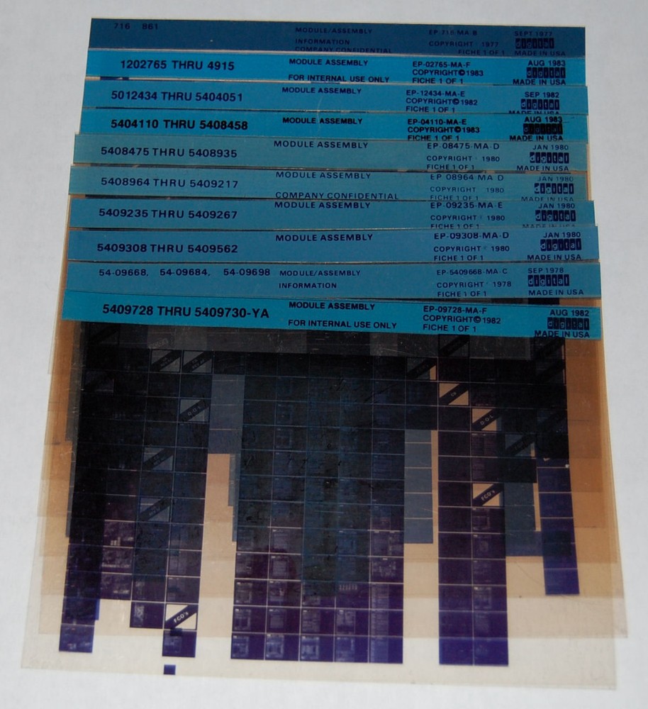 DEC (Digital Equipment Corp) Module Assembly Choice #1, #716-#5413299 Microfiche