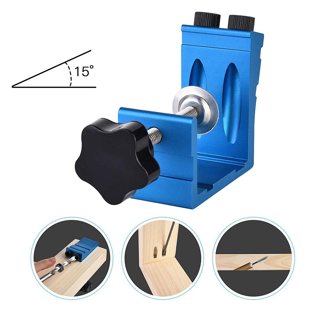 46Pcs/set Woodworking Guide Oblique Drill Angle Hole Locator Tool Kit