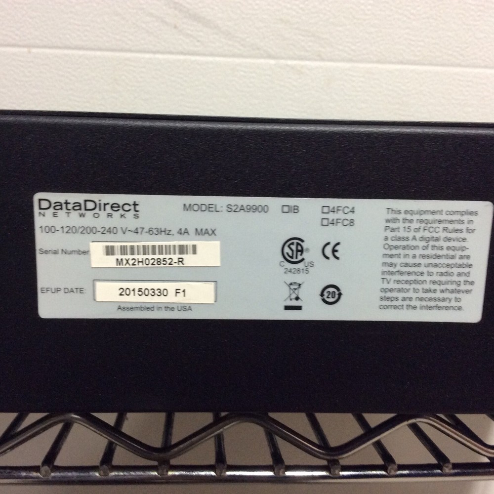 DataDirect Networks Infiniband complete Server Model S2A9900 with 04-00203-604