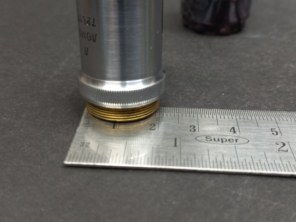 Soviet Vintage Microscope Lens LOMO 10/0,40, USSR Microscope Accessories