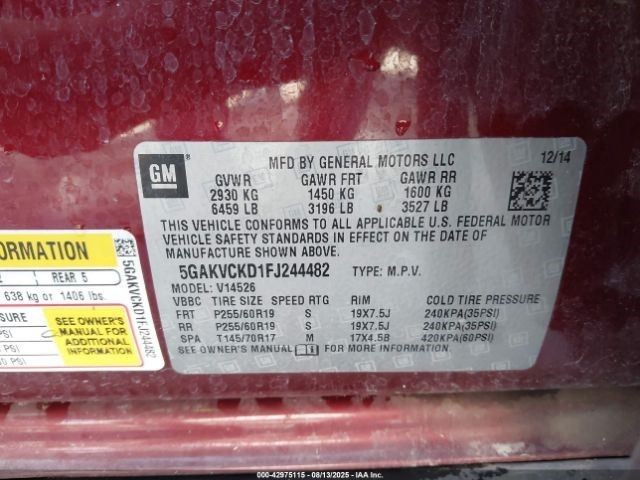 2015 BUICK ENCLAVE Engine Wire Harness