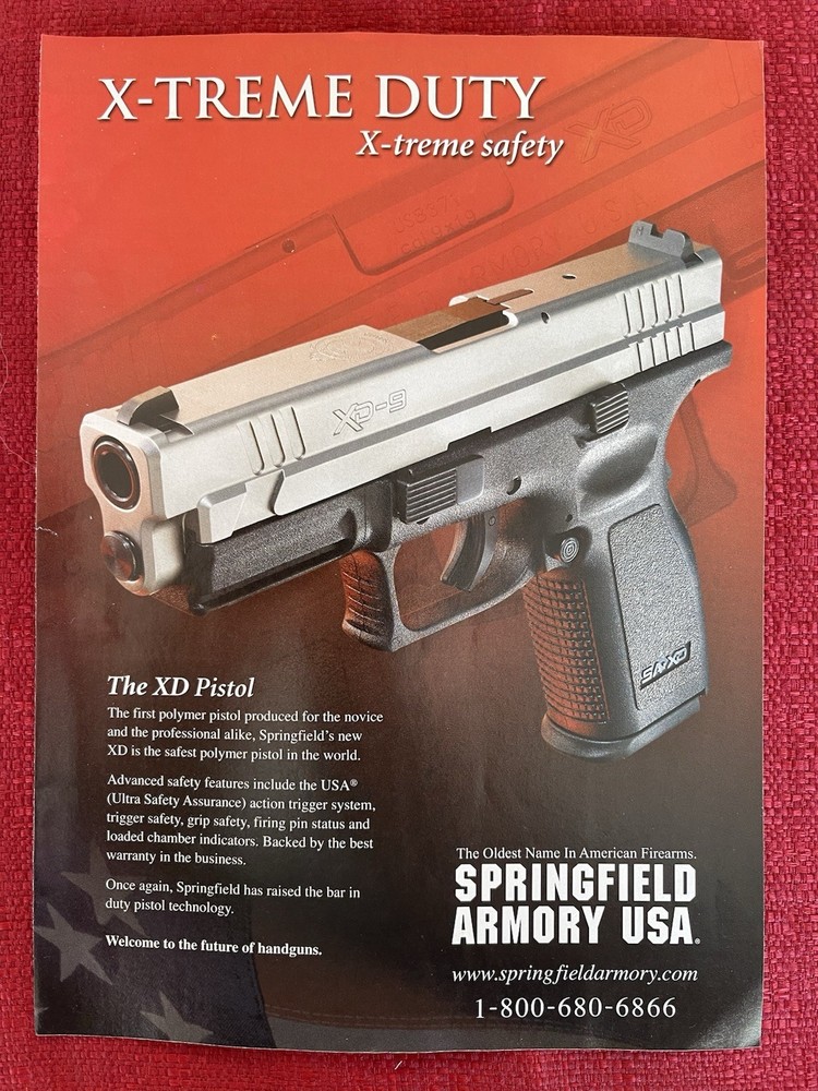 2003 Print Ad Springfield Armory X D Pistol Print Advertisement