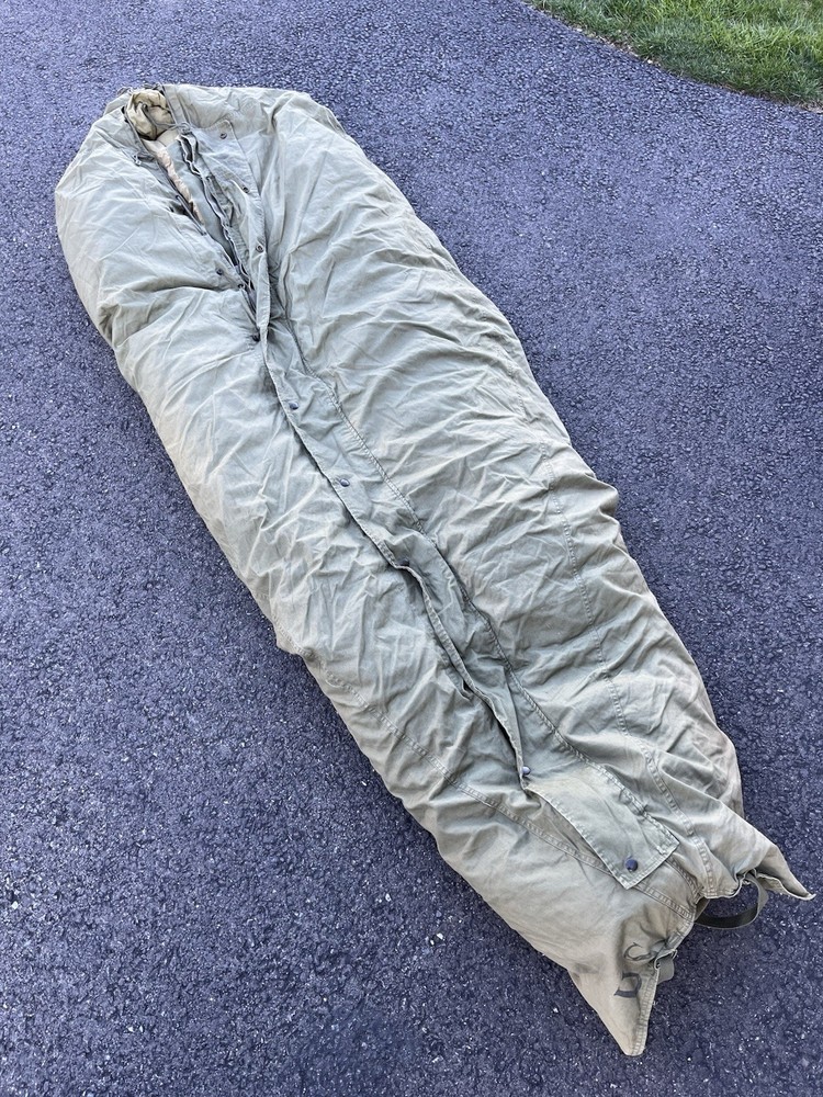 1951 US Army M1949 Large Sleeping Bag Arctic Down Filled M1945 Mummy Nice