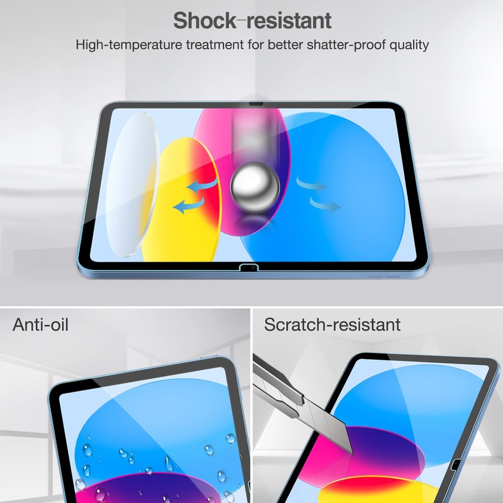 ProCase 2 Pack Screen Protector for iPad A16 2025 11th/10th 2 Pack, Clear