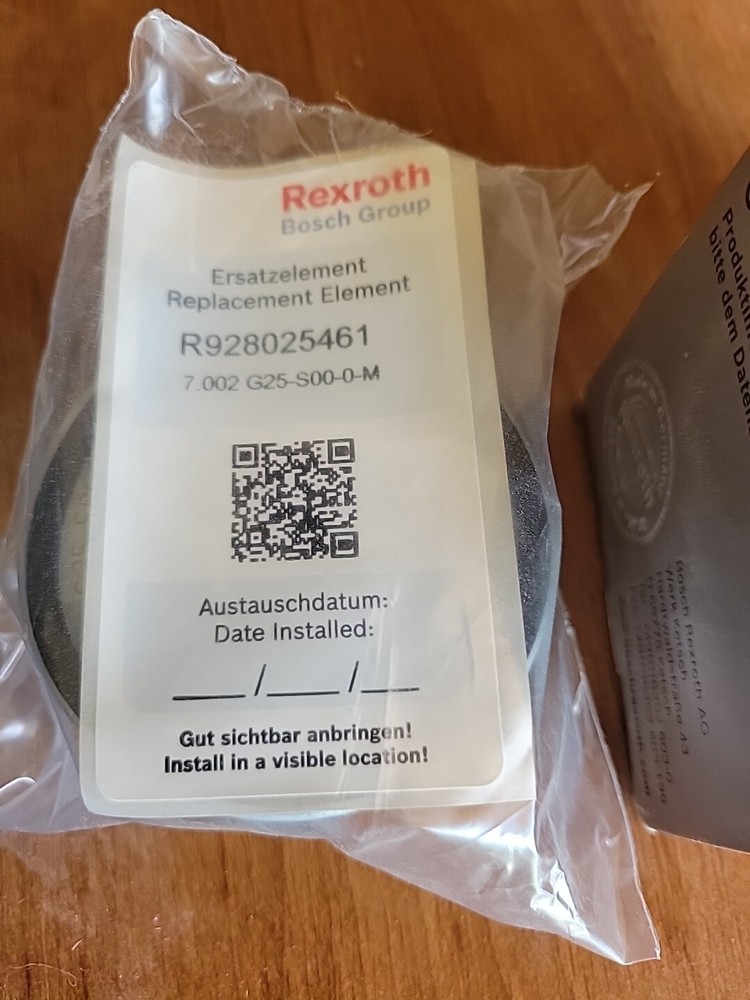 Bosch Rexroth R928025461 7.002 G25- Wire Mesh Filter Element