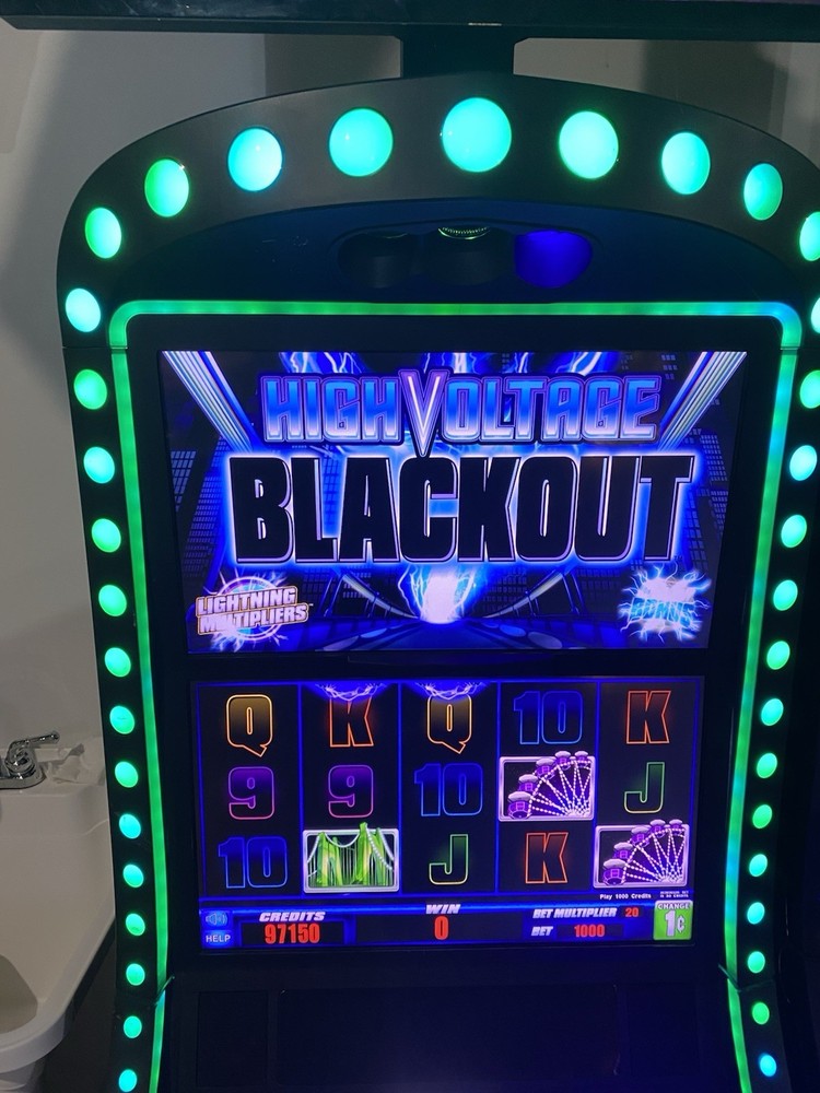 Everi High Voltage Blackout Slot Machine (Bill Acceptor & Ticket Printer)