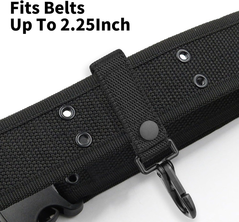 Ullnosoo Heavy-Duty Nylon Belt Keeper & Keychain Clip