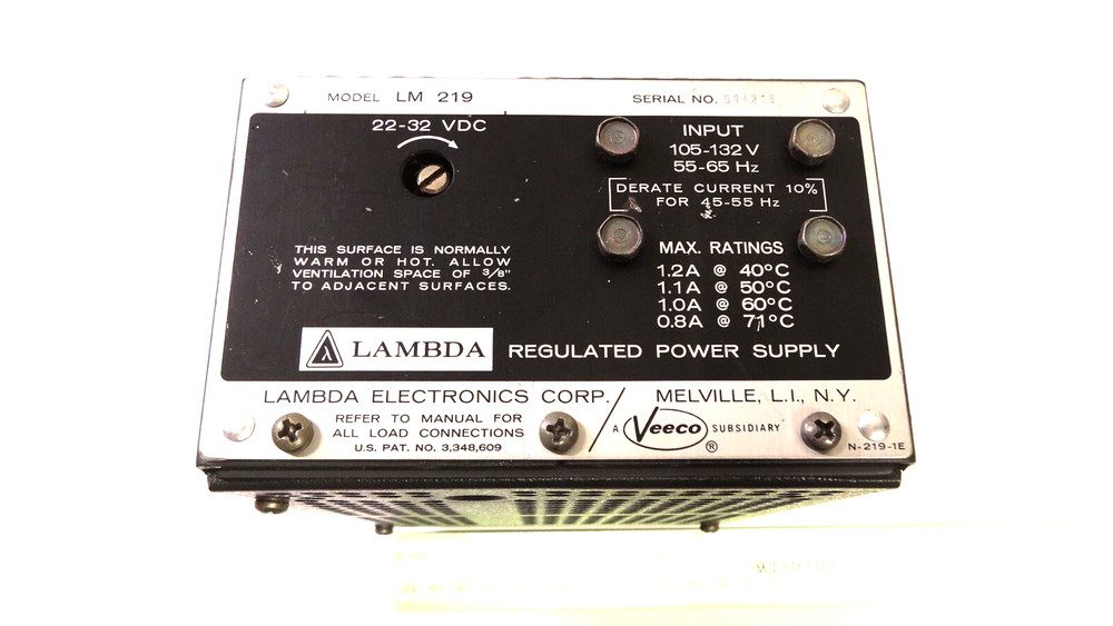Lambda Regulated Power Suppl Model LM219