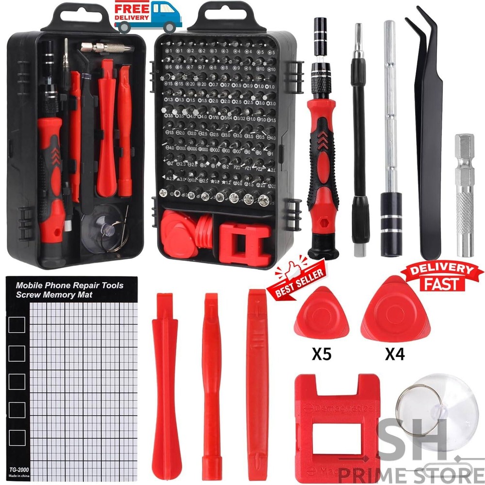 119 Cell Phone Tablet Repair Opening Pry Tools Kit Set Mobile iPhone Android