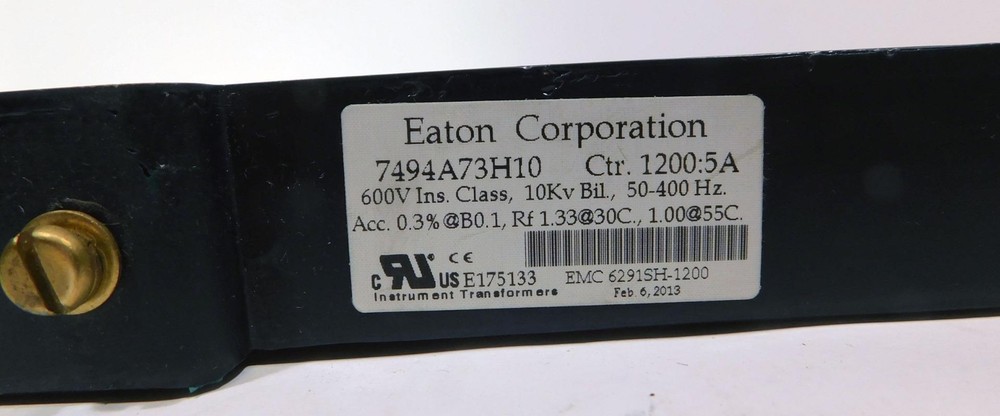 Eaton 7494A73H10 Ctr. 1500:5A Current Transformer