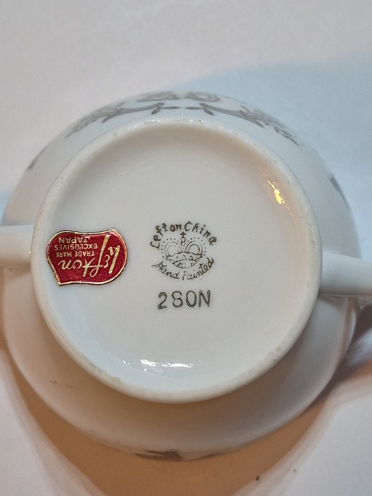 Lefton China Sugar Dish "25th Anniversary"