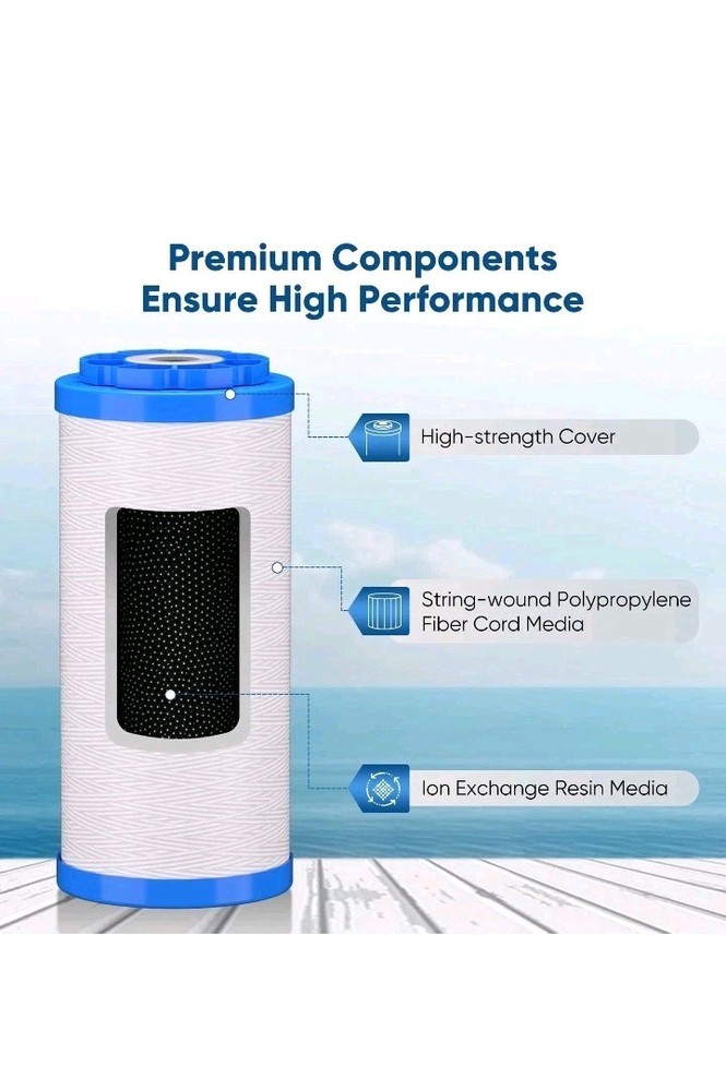 PUREPLUS 10"x4.5" String Wound Sediment & Iron Reducing Water Filter