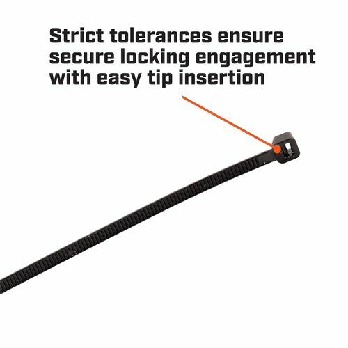Crescent 370mm x 4.8mm Black Cable Ties - 25 Pack