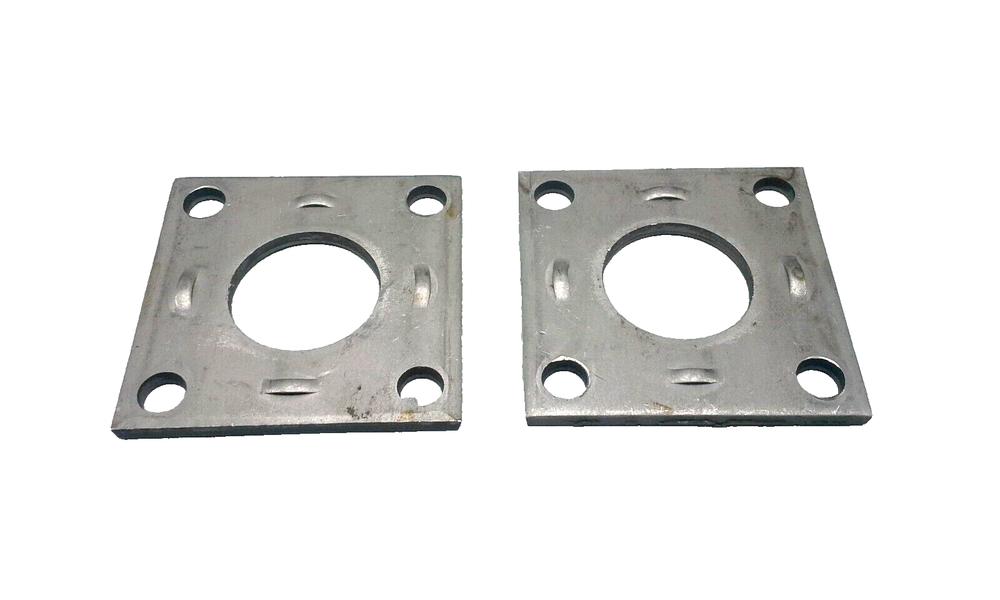 TWO 3500#Axle Trailer Brake Backing Plate Mount Flanges fits 1.75 Spindle