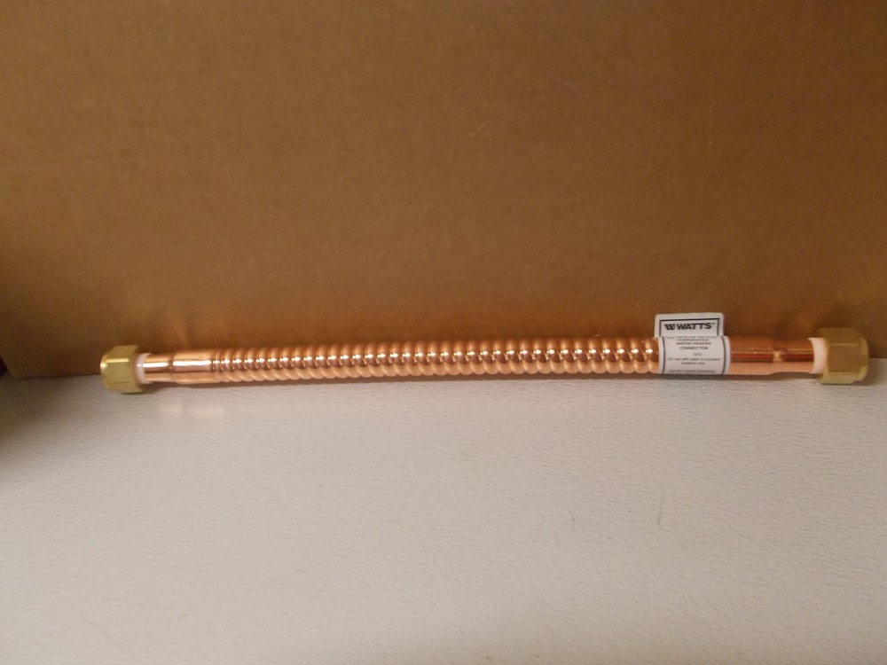 Watts Water Heater Connection 18" 3/4" FIP x 3/4" FIP Corrugated Copper 0145584