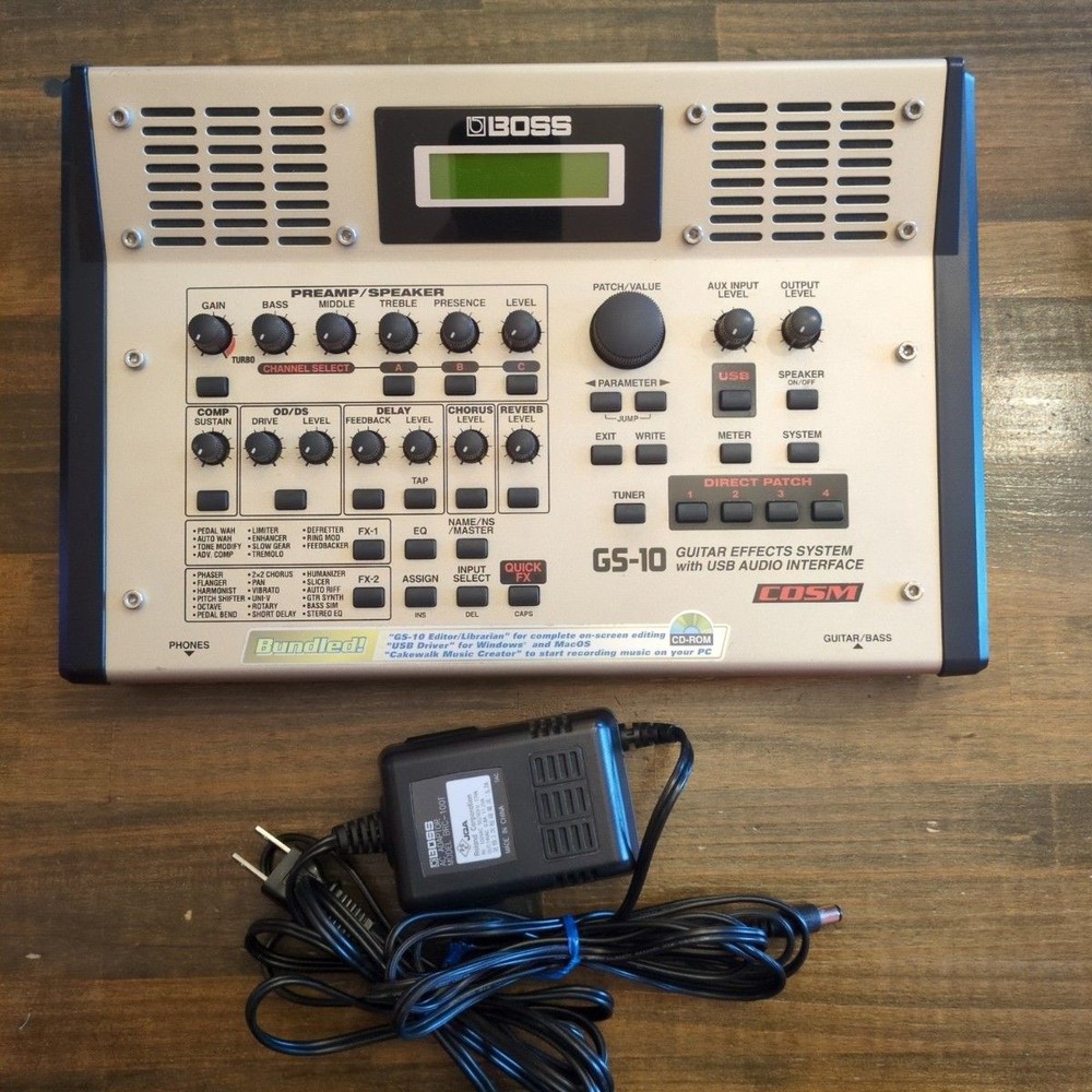 BOSS GS-10 Guitar Multi Effects Processor USB Audio Interface COSM Simulator