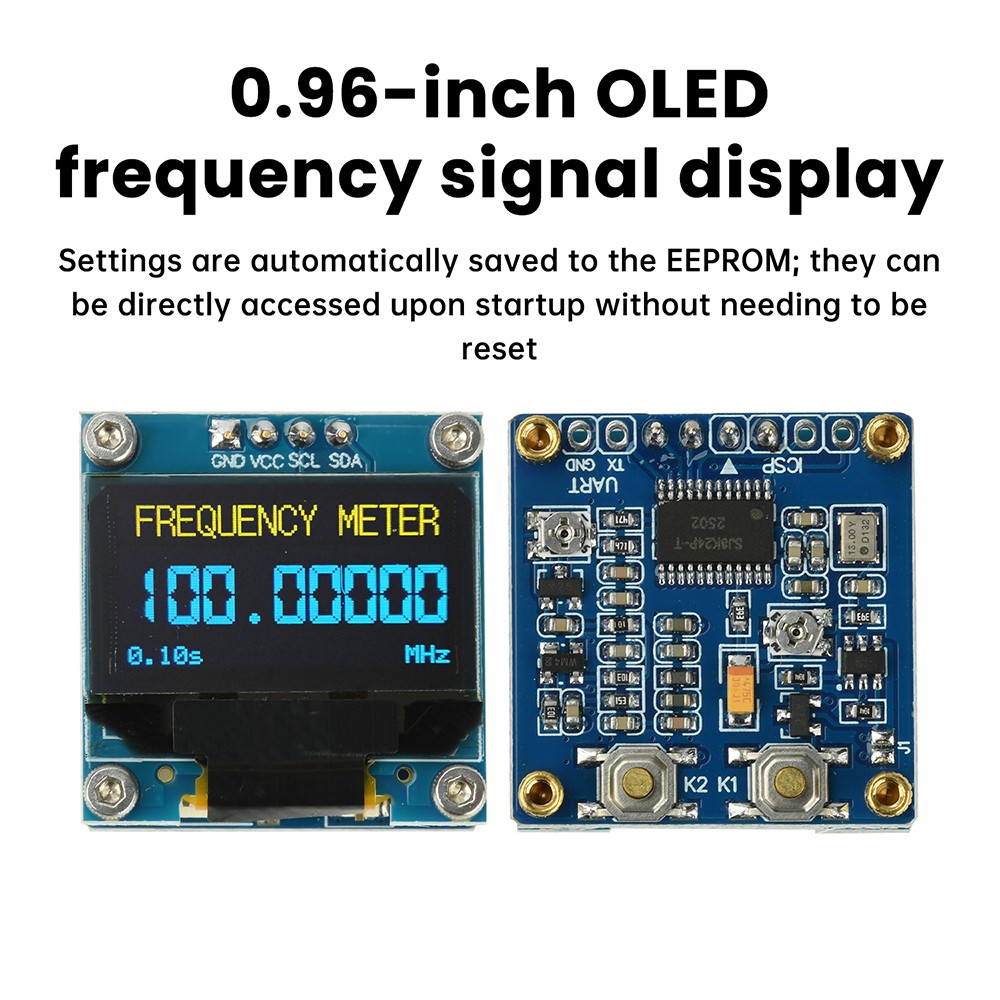 1KHz-100MHz RF Signal Frequency Counter 0.96inch OLED Display Frequency Module