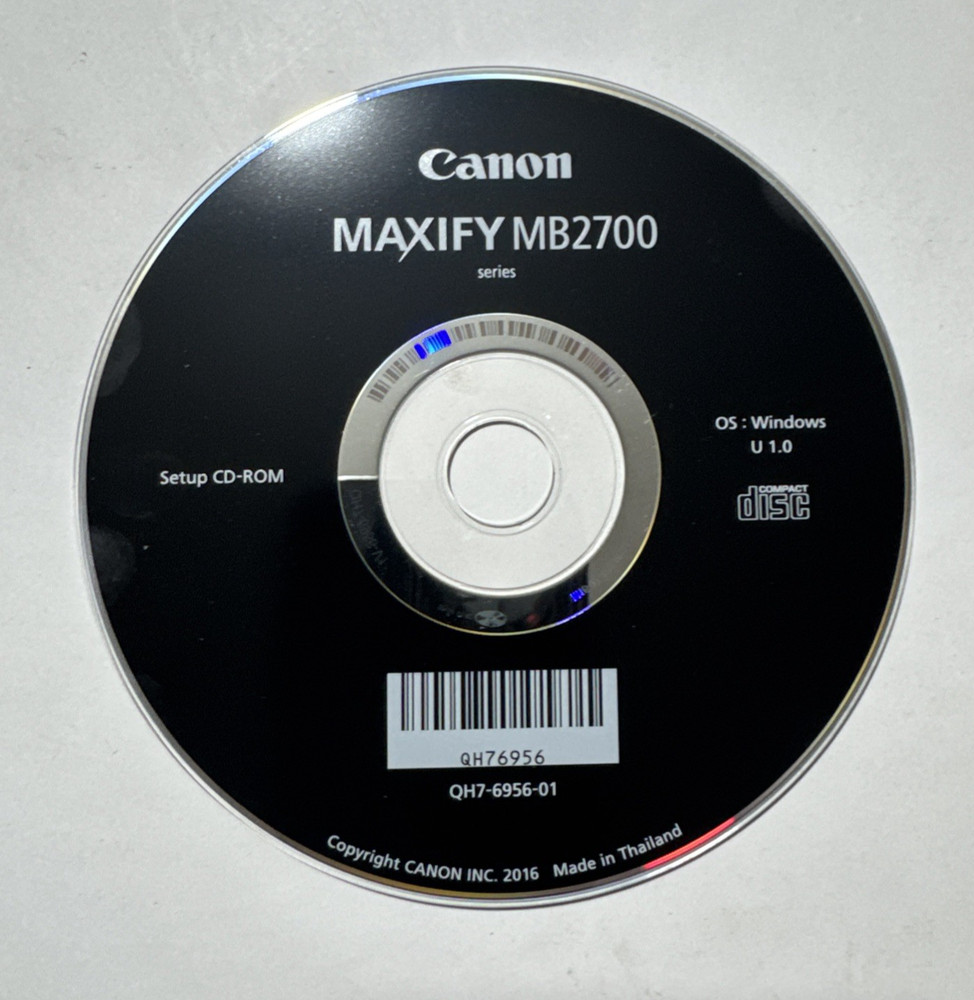 Canon Maxify MB2700 Series Setup CD Disc For Windows ••New