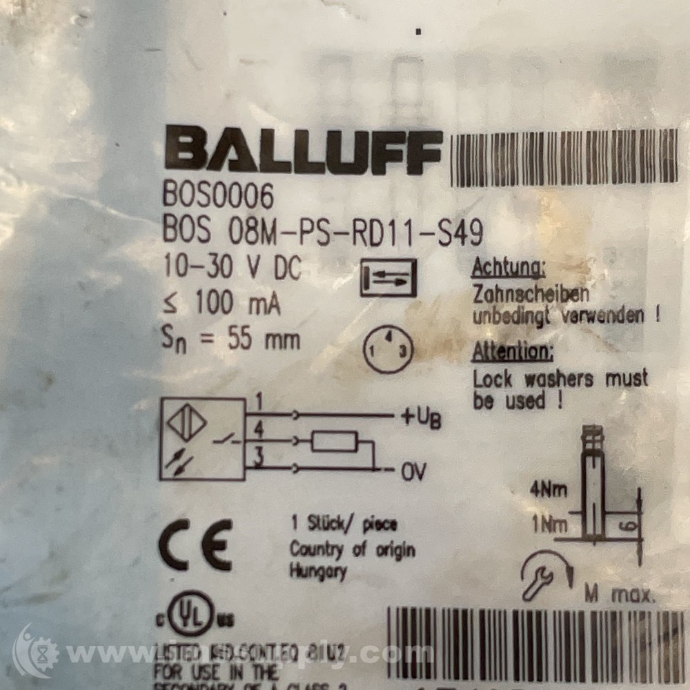 Balluff BOS0006 Diffuse Sensor FNFP