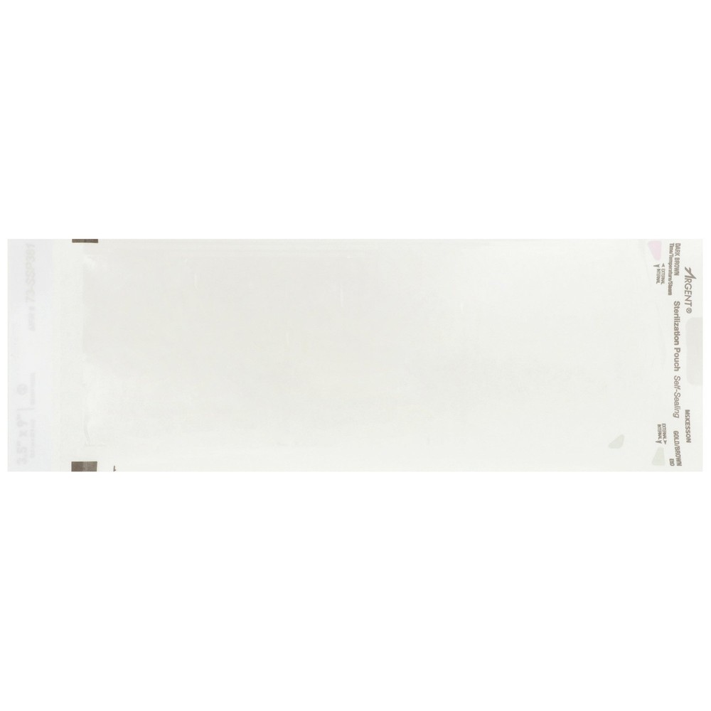 McKesson Argent Sure-Check Sterilization Pouch Transparent White 3.5 x 9" Self