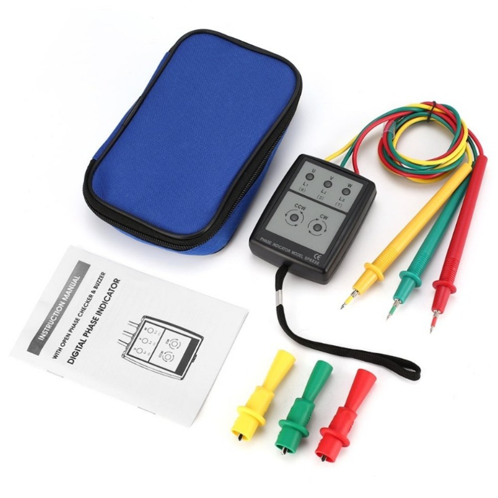 Phase Detector Three Phase Alternating Current Phase Meter Phase-Sequence3546