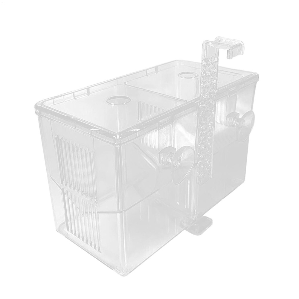 Aquarium Breeder Box Transparent Hatching Container Double-Chamber