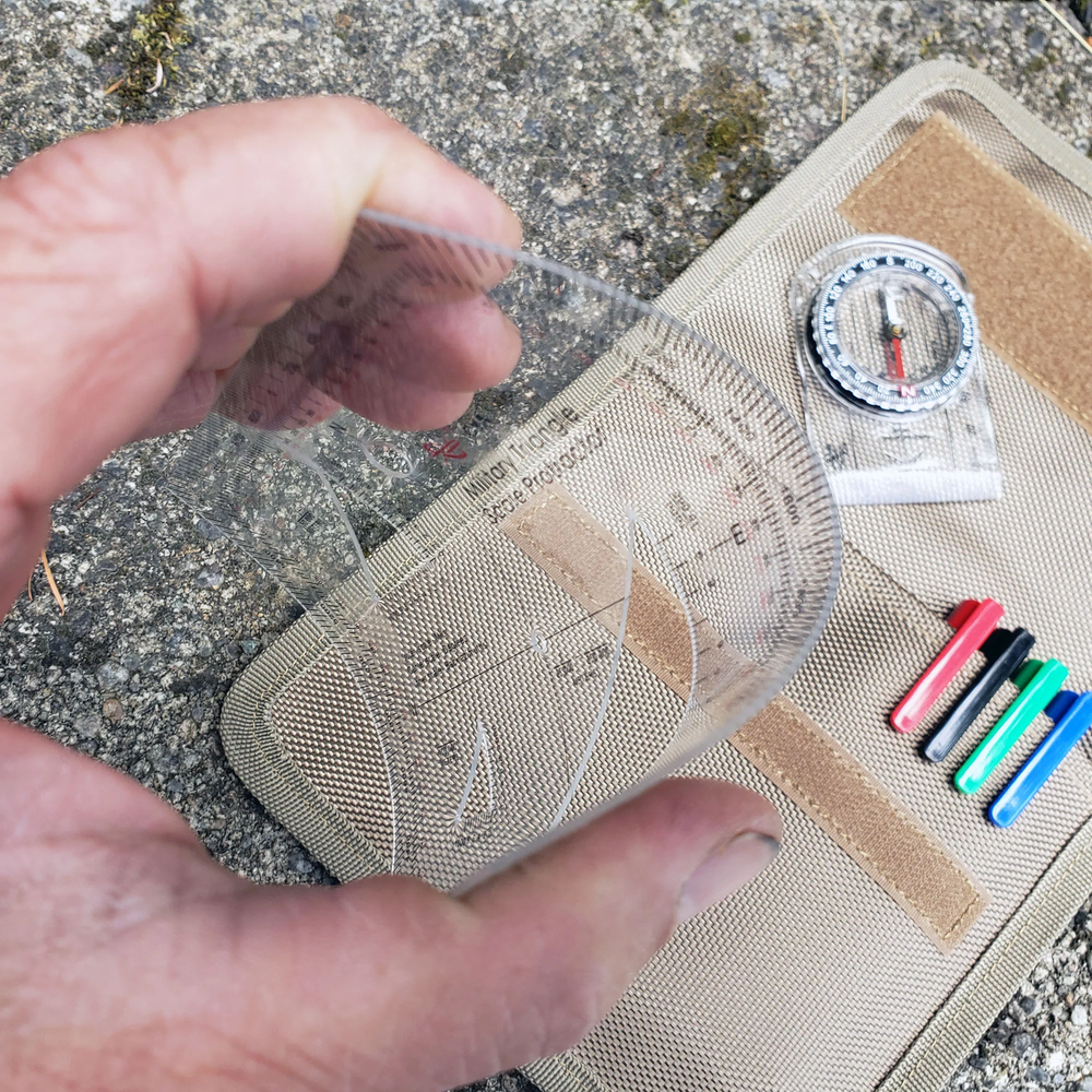 Military Map Protractor (GTA 5-2-12) - Coordinate Scale for Map Navigation