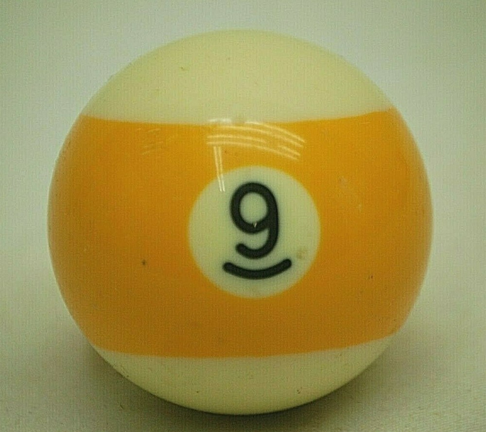 Pool Table Billiard Ball #9 Yellow Stripe Replacement Piece