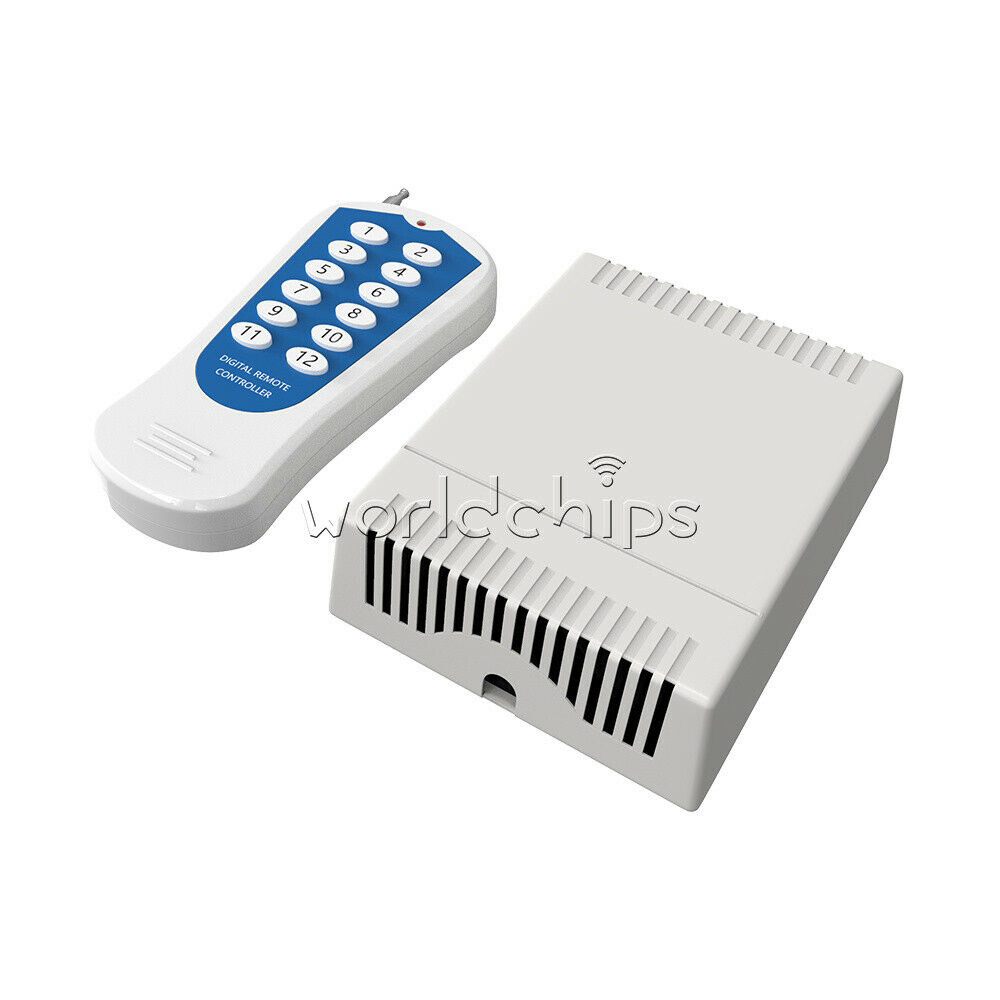 12v 12CH relay wireless RF Remote Control Switch Transmitter + Receiver